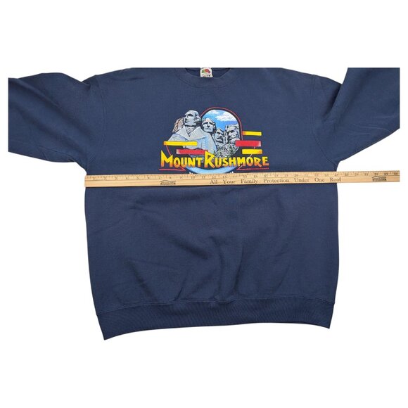 Vintage Mount Rushmore Sweatshirt Adult XL – Blue – Fruit‎ of the Loom Tag – 90s - Picture 7 of 9